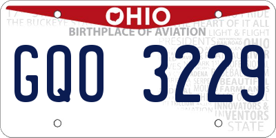 OH license plate GQO3229