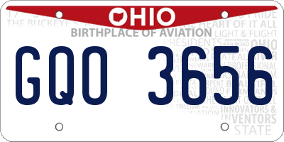 OH license plate GQO3656