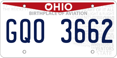 OH license plate GQO3662