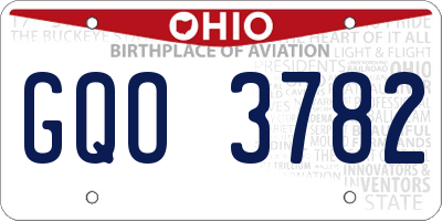 OH license plate GQO3782