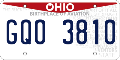 OH license plate GQO3810