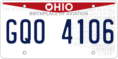 OH license plate GQO4106