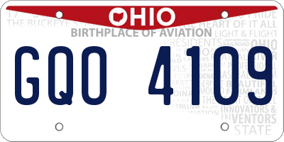 OH license plate GQO4109