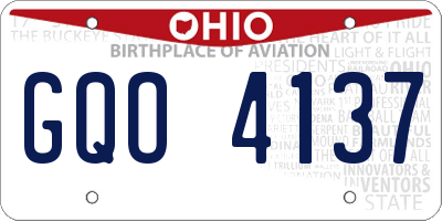 OH license plate GQO4137