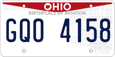 OH license plate GQO4158