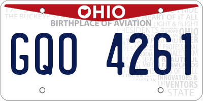 OH license plate GQO4261