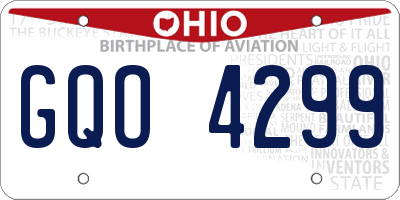 OH license plate GQO4299