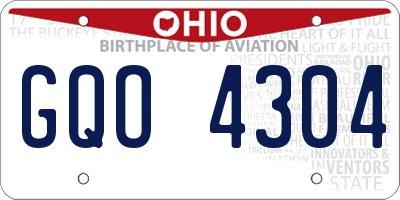 OH license plate GQO4304