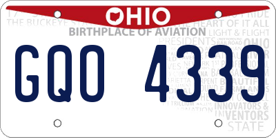 OH license plate GQO4339