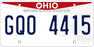 OH license plate GQO4415