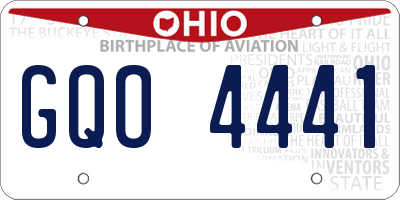 OH license plate GQO4441