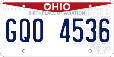 OH license plate GQO4536