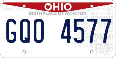 OH license plate GQO4577
