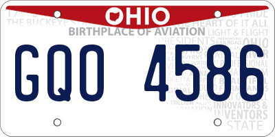 OH license plate GQO4586