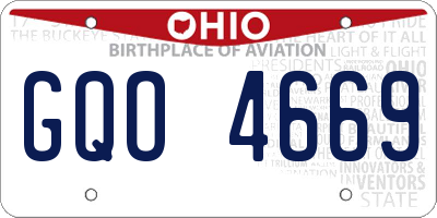OH license plate GQO4669