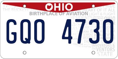 OH license plate GQO4730