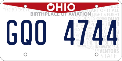 OH license plate GQO4744