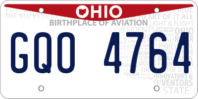 OH license plate GQO4764