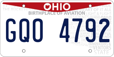 OH license plate GQO4792