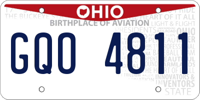 OH license plate GQO4811