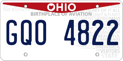 OH license plate GQO4822
