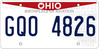 OH license plate GQO4826