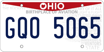 OH license plate GQO5065