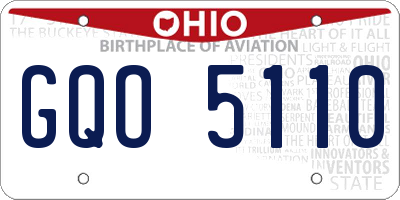 OH license plate GQO5110