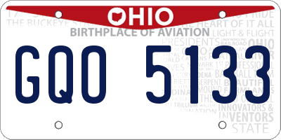 OH license plate GQO5133