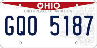OH license plate GQO5187