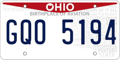 OH license plate GQO5194