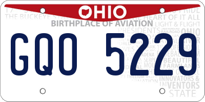 OH license plate GQO5229