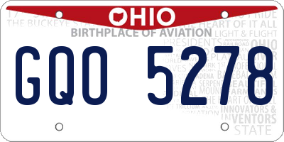 OH license plate GQO5278