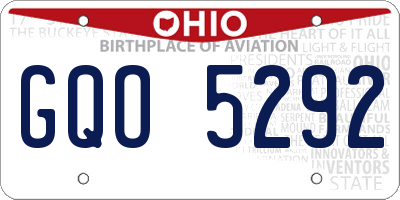 OH license plate GQO5292