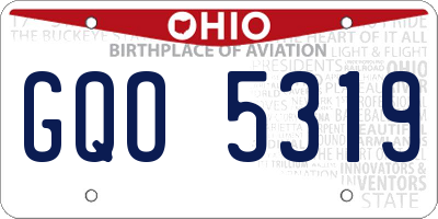 OH license plate GQO5319