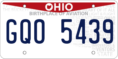 OH license plate GQO5439