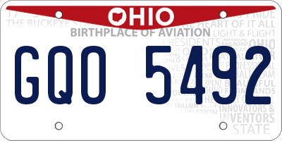 OH license plate GQO5492