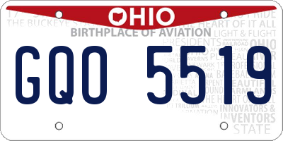 OH license plate GQO5519