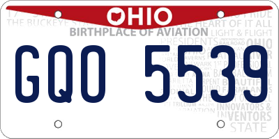 OH license plate GQO5539