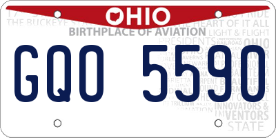 OH license plate GQO5590