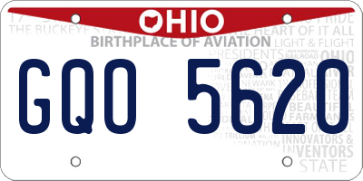 OH license plate GQO5620