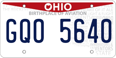 OH license plate GQO5640