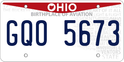 OH license plate GQO5673