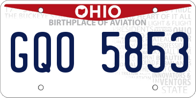 OH license plate GQO5853