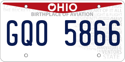 OH license plate GQO5866