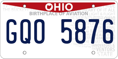 OH license plate GQO5876