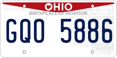 OH license plate GQO5886