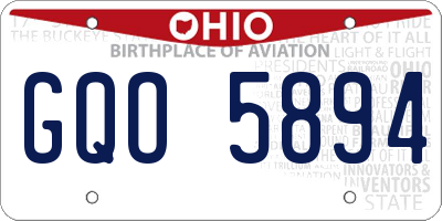 OH license plate GQO5894