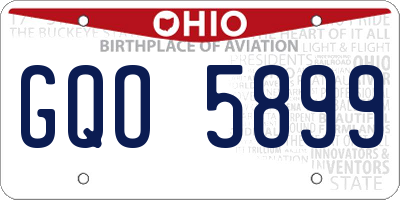 OH license plate GQO5899