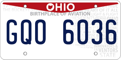 OH license plate GQO6036